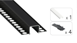 TEKKNI MOSSO Set, black, milky cover, 3 m